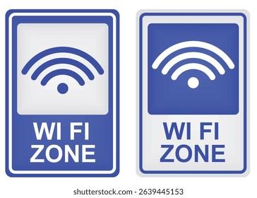 Wi fi zone sign. vector