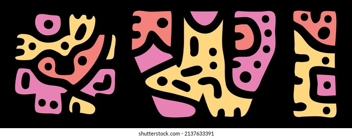 WI Hashtag. Doodle isolate text. Colored curves decorative doodle letters. Hashtag #WI is abbreviation for the US American state Wisconsin for print, booklet, banner, flyer.