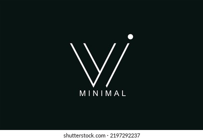 WI or IW Abstract initial monogram letter alphabet logo