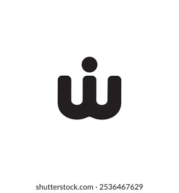 VECTOR de logotipo de letra WI | Logotipo de dos letras |