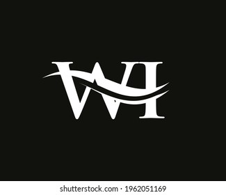 WI logo design. Initial WI letter logo design with modern trendy