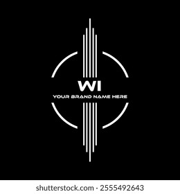 WI logo design, WI simple and modern logo. WI luxurious alphabet design