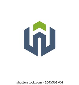 plantilla de signo vectorial de diseño de logotipo wi