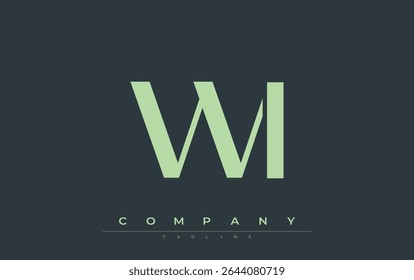 WI Modern Initials Logo Design. Branding logo with stylized initials showcasing bold design and modern aesthetic. Ideal for professional business branding or creative projects focusing on minimalistic
