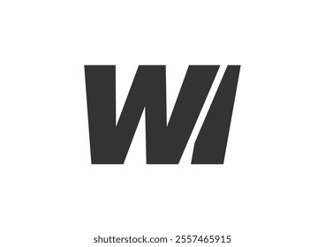 WI Techno Editable Font Logo For Corporate Branding. Bold, Futuristic Design With Unique Typographic Ideas. Minimal Custom Type And Dynamic Letter Variations For Promotion, Printing, And Book Titles