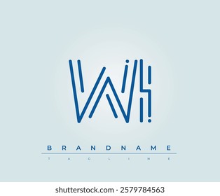 WI Technology Letter Logo Template. This tech letter logo is a graphic mark that uses letters to represent a technology company.