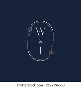WI wedding initial logo letters in high quality professional design that will print well across any print media