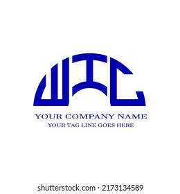 WIC Letter Logo Creative Design With Vector Graphic