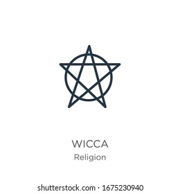 Wicca icon vector. Trendy flat wicca icon from religion collection isolated on white background. Vector illustration can be used for web and mobile graphic design, logo, eps10