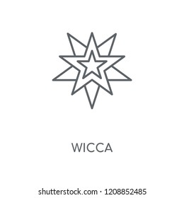 Wicca linear icon. Wicca concept stroke symbol design. Thin graphic elements vector illustration, outline pattern on a white background, eps 10.