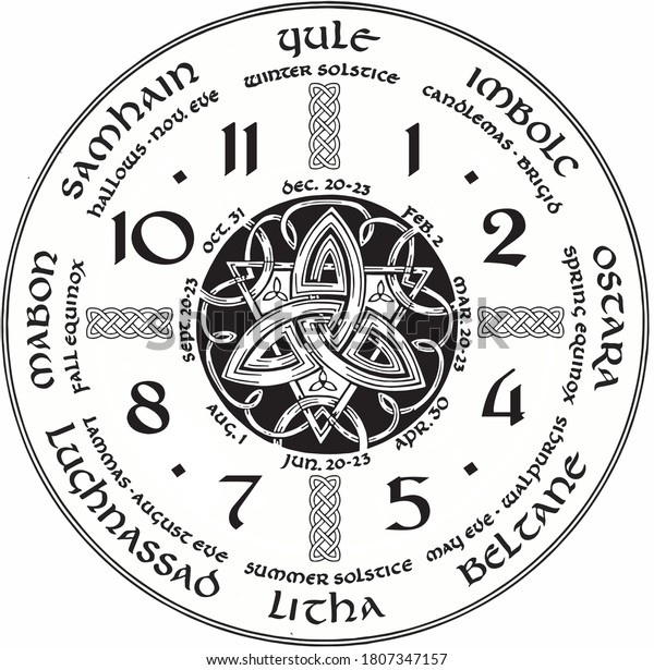 30 cm Silver Effect Triquetra  Wall Clock Wall Hanging Boho Wiccan Pagan 