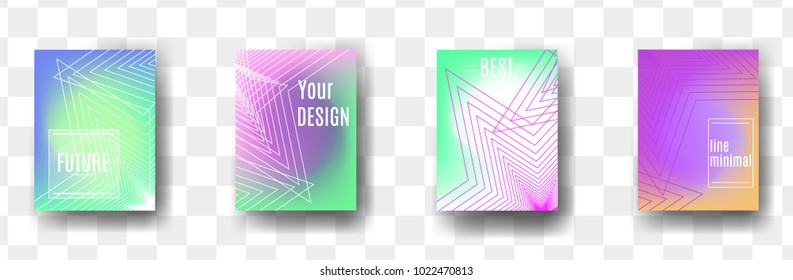 Wich is to come gradient abstract cover.Set abstract graphic colorfull covers template. Future gradient background placard or poster for your design. 