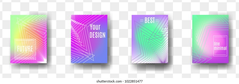 Wich is to come gradient abstract cover.Set graphic colorfull covers template. Future gradient background placard or poster for your design. 
