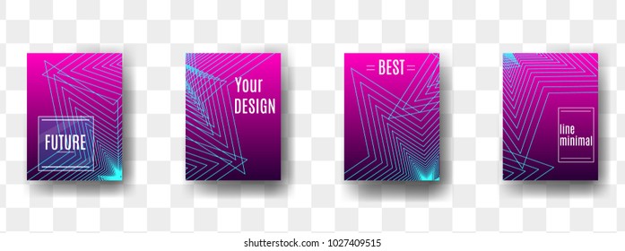Wich is to come gradient abstract cover.Set graphic colorfull covers template. Future gradient background placard or poster for your design. 