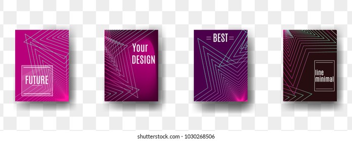 Wich is to come gradient abstract cover.Set graphic colorfull covers template. Future gradient background placard or poster for your design. 