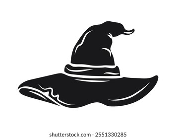 wicht hat silhouette icon isolated