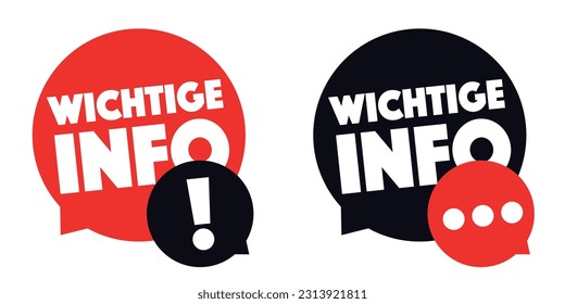 Wichtige Info, Important Information in german