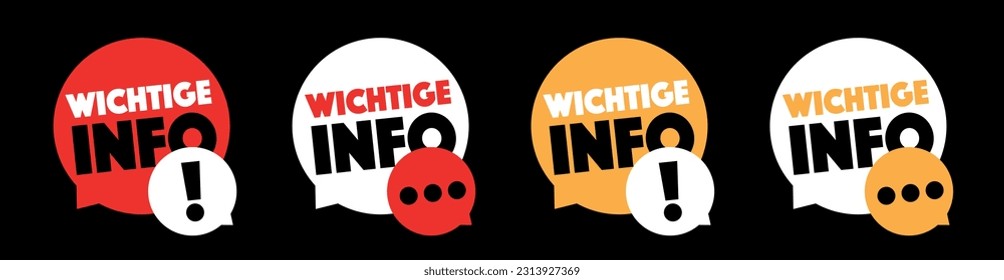 Wichtige Info, Important Information in german