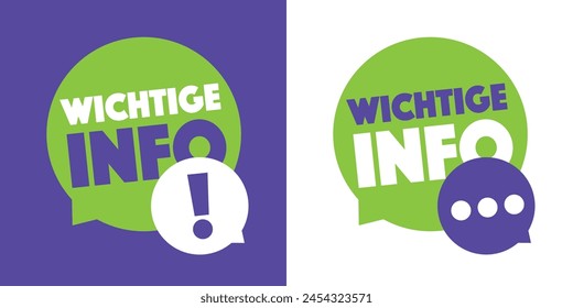 Wichtige Info, Important Information in german