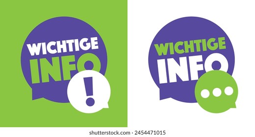 Wichtige Info, Important Information in german