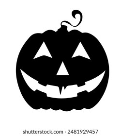 Wicked Grinning Pumpkin Silhouette vector