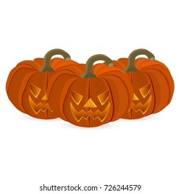 Wicked pumpkin for Halloween. Jack Lantern