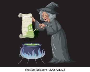 The wicked witch and the flying broom