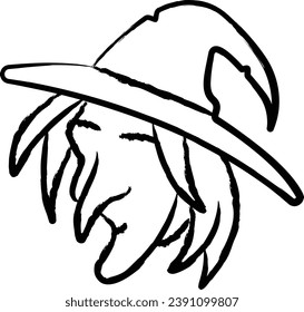 Wicked Witch hand drawn vector illustrations