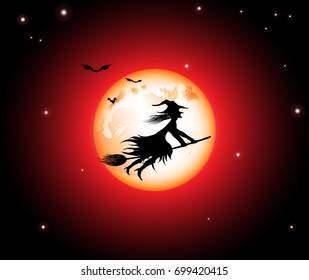 wicked witch and red moon