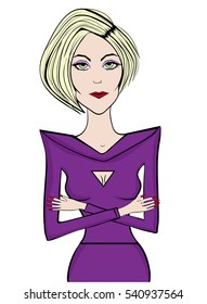 
Wicked woman, angry, vector