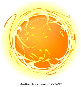 A wicked-hot sun illustration