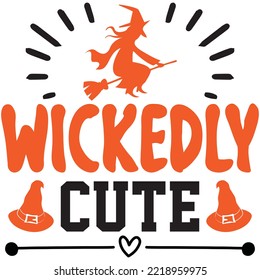 Wickedly Cute T-shirt Design Vector File.