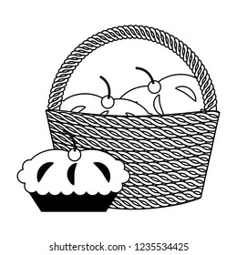 wicker basket and blanket