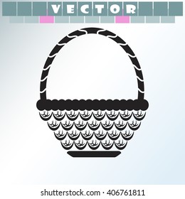 Wicker basket icon.