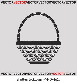 Wicker basket icon.