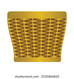 wicker basket icon with gradient color illustration elements