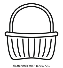 Korbsymbol. Rahmenkorb-Vektorillustration für Korbgeflechte für Webdesign einzeln auf weißem Hintergrund