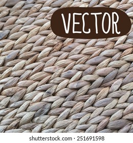 Textura de cesta de vime. Fundo de design rústico vetorial