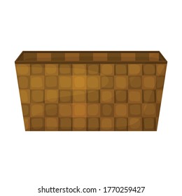 Wicker basket vector icon.Cartoon vector icon isolated on white background wicker basket.