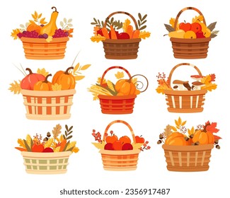 Wicker baskets and autumn