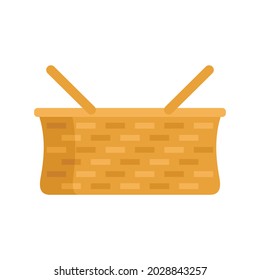 Icono de mimbre. Ilustración plana del icono vectorial de mimbre aislado en fondo blanco