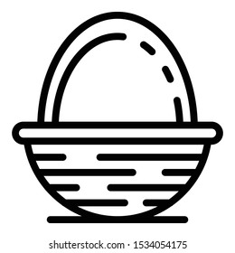 Wicker icon. Outline wicker vector icon for web design isolated on white background