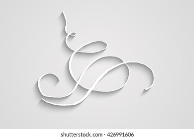 Wicker lines decor element in vector. Vintage borders, Calligraphic design elements for your design