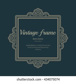 Wicker lines and old decor element in vector. Vintage border or frame. Vector page decoration. Decoration for logos, wedding album or restaurant menu. 