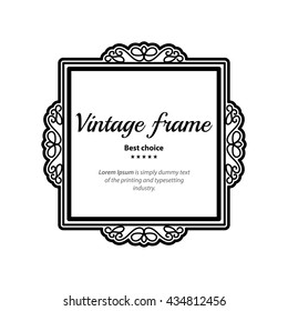 Wicker lines and old decor element in vector. Vintage border or frame. Vector page decoration. Decoration for logos, wedding album or restaurant menu. 