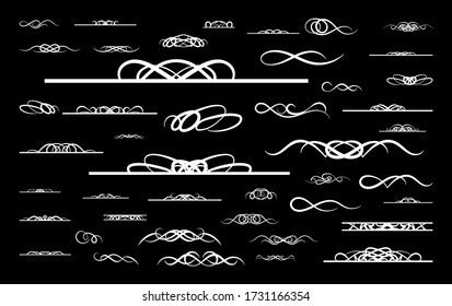 Wicker lines and old decor elements in vector.