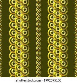 Wicker ornament from colored circles. Seamless vector background illustration