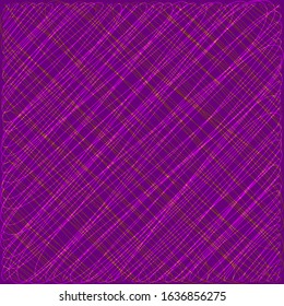 Wicker ornament of their violet threads and pink intersecting fibers. 