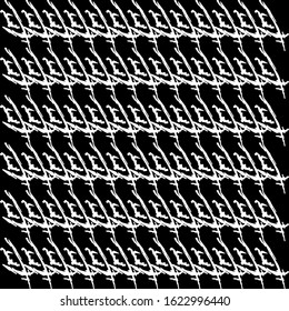 Wicker pattern of white squiggles and black ropes on a monochrome background.