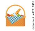 picnic basket vector